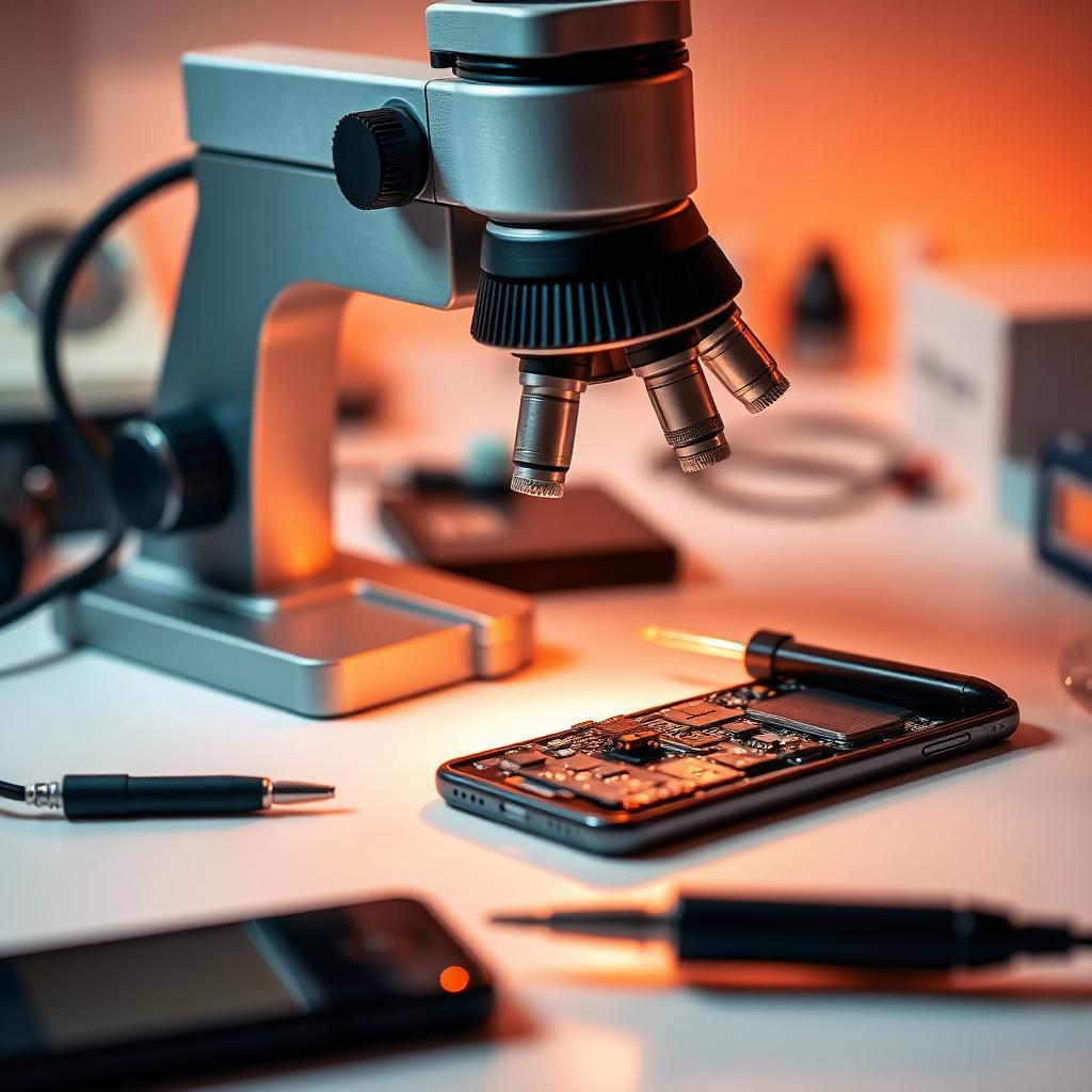 Microscope soldering station