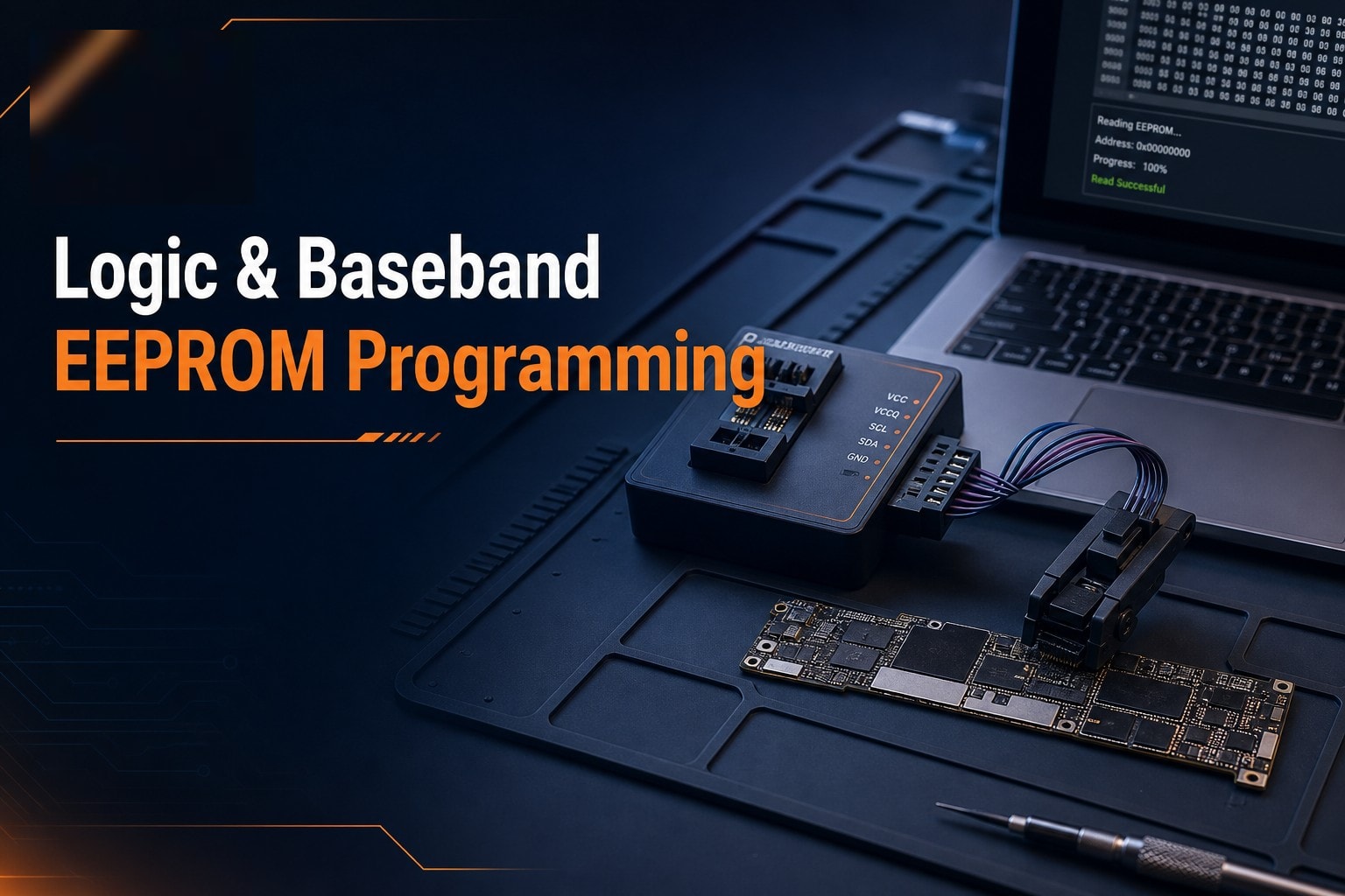 Logic & baseband EEPROM programming
