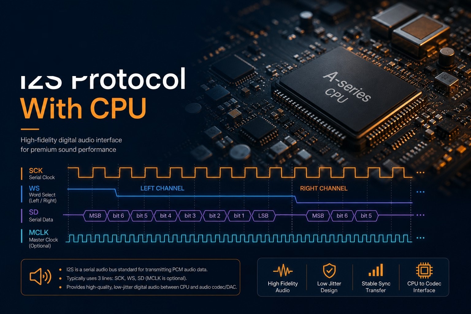 I2S protocol with CPU