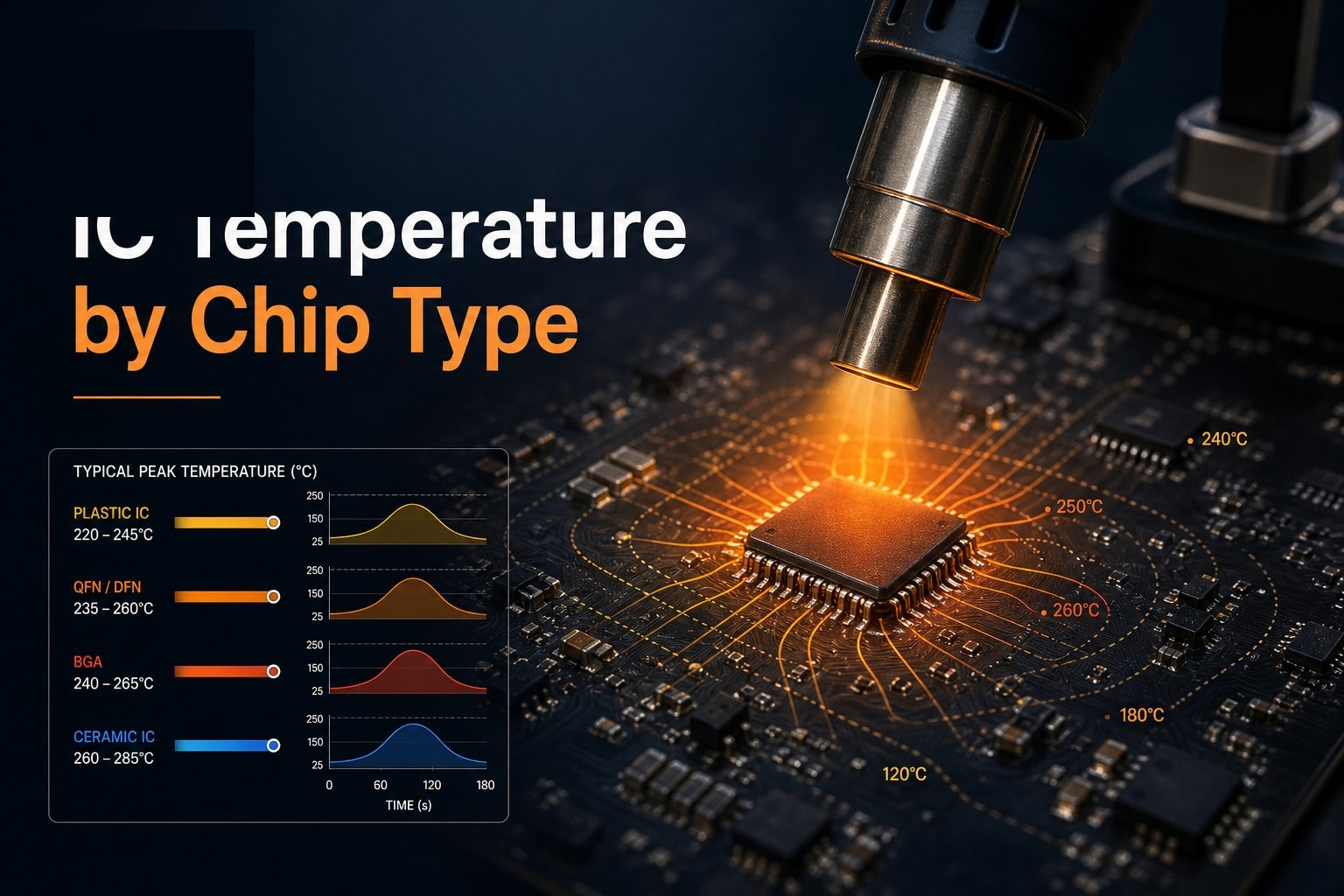 IC temperature by chip type