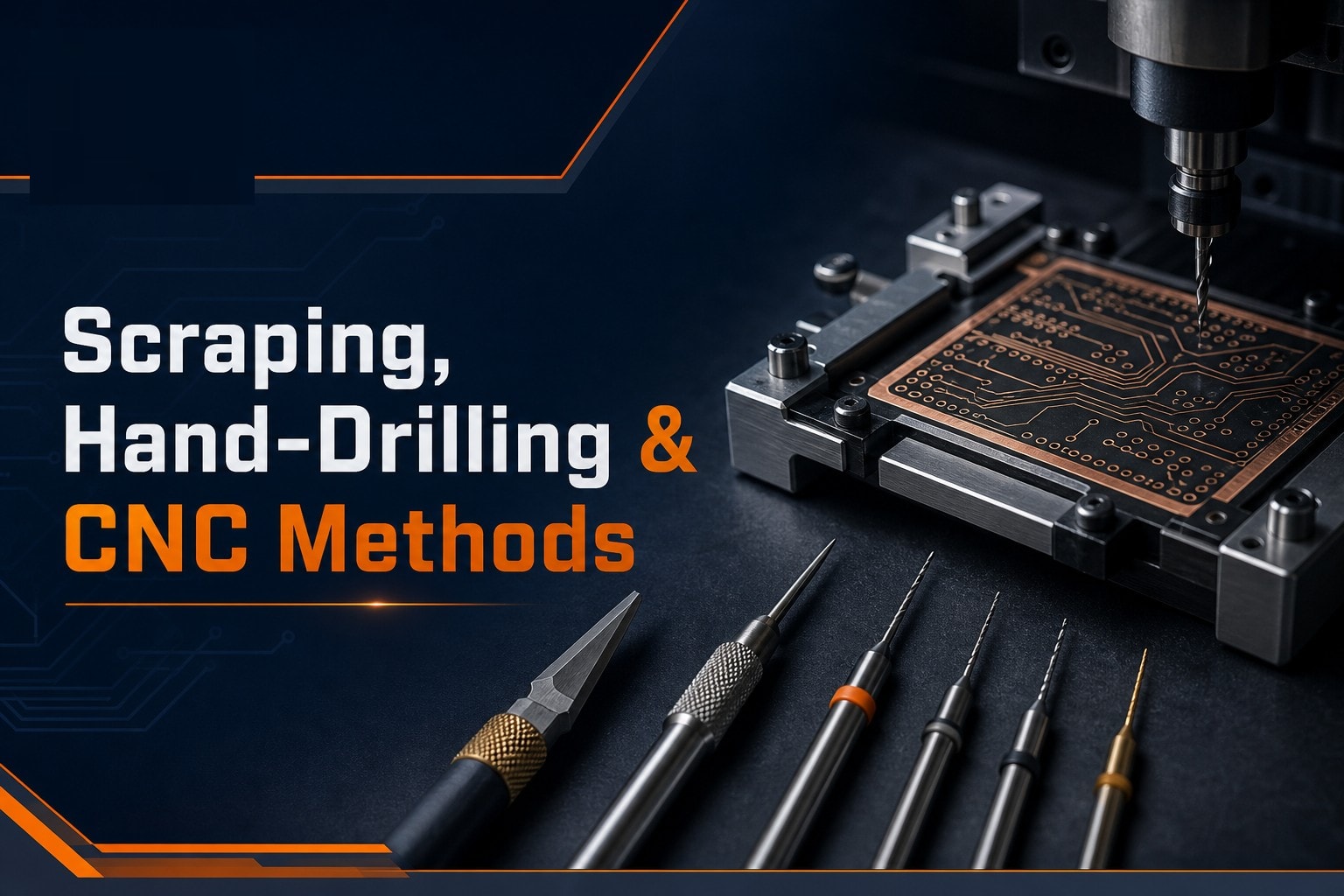 Scraping, hand-drilling & CNC methods